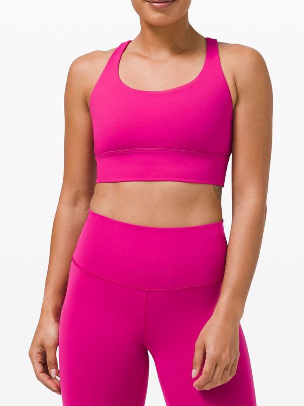NWT Lululemon Energy Bra Long Line Medium Support Size 8 in Ripened Raspberry - Picture 5 of 14